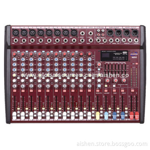 Power Mixer with 7-band Graphic Equalizer and 48V Phantom Power Supply